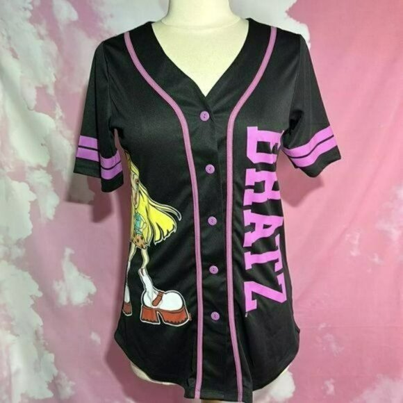 Bratz Baseball Jersey size Medium Bratz Doll Jersey NEW~  purple ~ Cartoon Bratz - Picture 2 of 16
